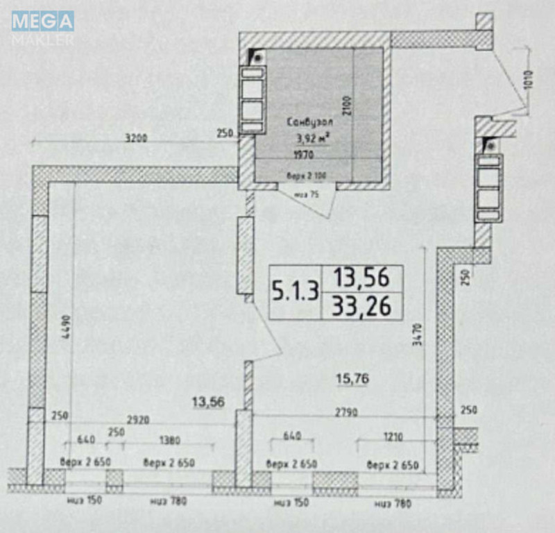 Продаж 1 кімнатної квартири (34/15/10), 5 пов. 10 пов. будинку, <a class="location-link" href="/kiev/" title="Недвижимость Київ">Київ</a>, <a class="location-link" href="/kiev/pecherskij/" title="Недвижимость Печерський район">Печерський р-н</a>, Болсуновська вул., 8 (изображение 10)
