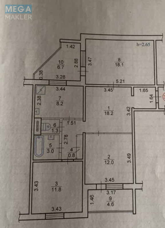 Продаж 3 кімнатної квартири (85/42/8), 6 пов. 16 пов. будинку, <a class="location-link" href="/kiev/" title="Недвижимость Київ">Київ</a>, <a class="location-link" href="/kiev/darnickij/" title="Недвижимость Дарницький район">Дарницький р-н</a>, Срибнокильская ул., 8 (изображение 3)