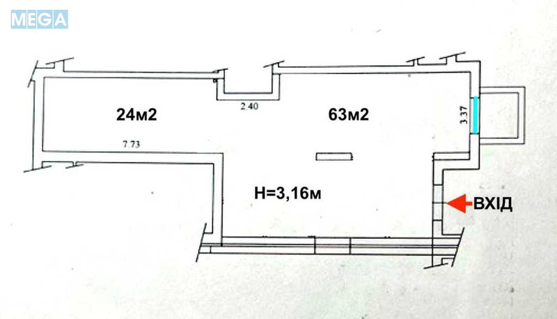 Оренда комерційної нерухомості, 88&nbsp;кв.м, под магазин, <a class="location-link" href="/kiev/" title="Недвижимость Київ">Київ</a>, <a class="location-link" href="/kiev/dneprovskij/" title="Недвижимость Дніпровський район">Дніпровський р-н</a>, Микільсько-Слобідська вул., 13 (изображение 7)