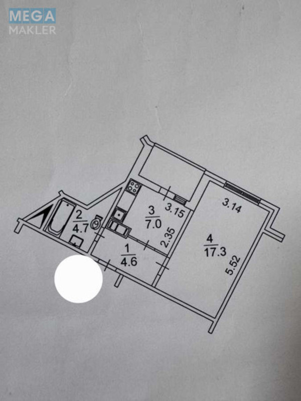 Продаж 1 кімнатної квартири (35/17/7), 22 пов. 25 пов. будинку, <a class="location-link" href="/kiev/" title="Недвижимость Київ">Київ</a>, <a class="location-link" href="/kiev/darnickij/" title="Недвижимость Дарницький район">Дарницький р-н</a>, Елизаветы Чавдар ул., 28 (изображение 10)