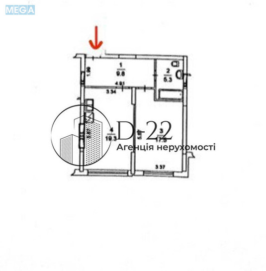 Продаж 1 кімнатної квартири (51/17/19), 8 пов. 23 пов. будинку, <a class="location-link" href="/kiev/" title="Недвижимость Київ">Київ</a>, <a class="location-link" href="/kiev/goloseevskij/" title="Недвижимость Голосіївський район">Голосіївський р-н</a>, Михайла Максимовича вулиця, 32А (изображение 6)