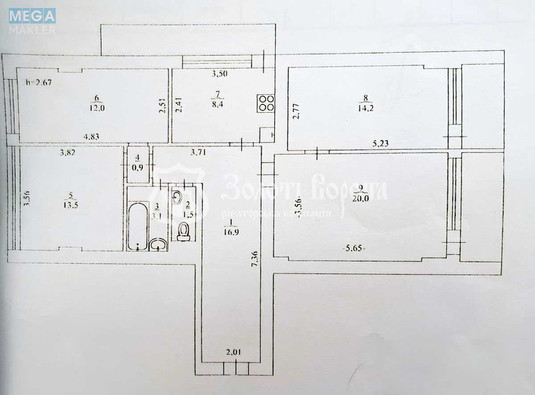 Продаж 4 кімнатної квартири (103/60/8), 4 пов. 18 пов. будинку, <a class="location-link" href="/kiev/" title="Недвижимость Київ">Київ</a>, <a class="location-link" href="/kiev/shevchenkovskij/" title="Недвижимость Шевченківський район">Шевченківський р-н</a>, Богдана Хмельницького вул., 39 (изображение 15)