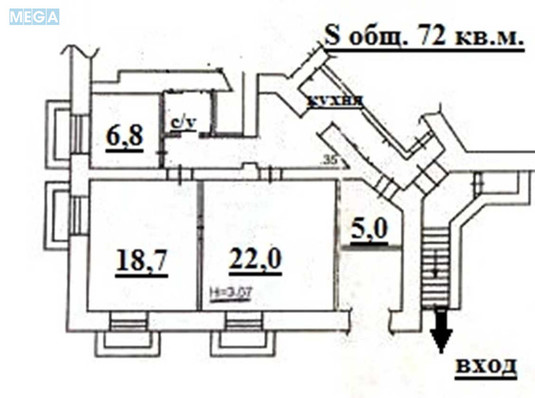 Оренда комерційної нерухомості, 72&nbsp;кв.м, под офис, <a class="location-link" href="/kiev/" title="Недвижимость Київ">Київ</a>, <a class="location-link" href="/kiev/shevchenkovskij/" title="Недвижимость Шевченківський район">Шевченківський р-н</a>, Старокиївська вул., 26 (изображение 15)