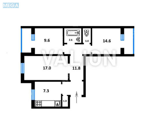 Продаж 3 кімнатної квартири (68/41/7), 1 пов. 9 пов. будинку, <a class="location-link" href="/kiev/" title="Недвижимость Київ">Київ</a>, <a class="location-link" href="/kiev/svyatoshinskij/" title="Недвижимость Святошинський район">Святошинський р-н</a>, Академика Королева просп., 14 (изображение 21)