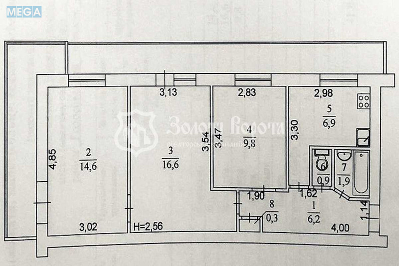 Продаж 3 кімнатної квартири (15/?/?), 3 пов. 9 пов. будинку, <a class="location-link" href="/kiev/" title="Недвижимость Київ">Київ</a>, <a class="location-link" href="/kiev/goloseevskij/" title="Недвижимость Голосіївський район">Голосіївський р-н</a>, Васильківська вул., 2а (изображение 12)