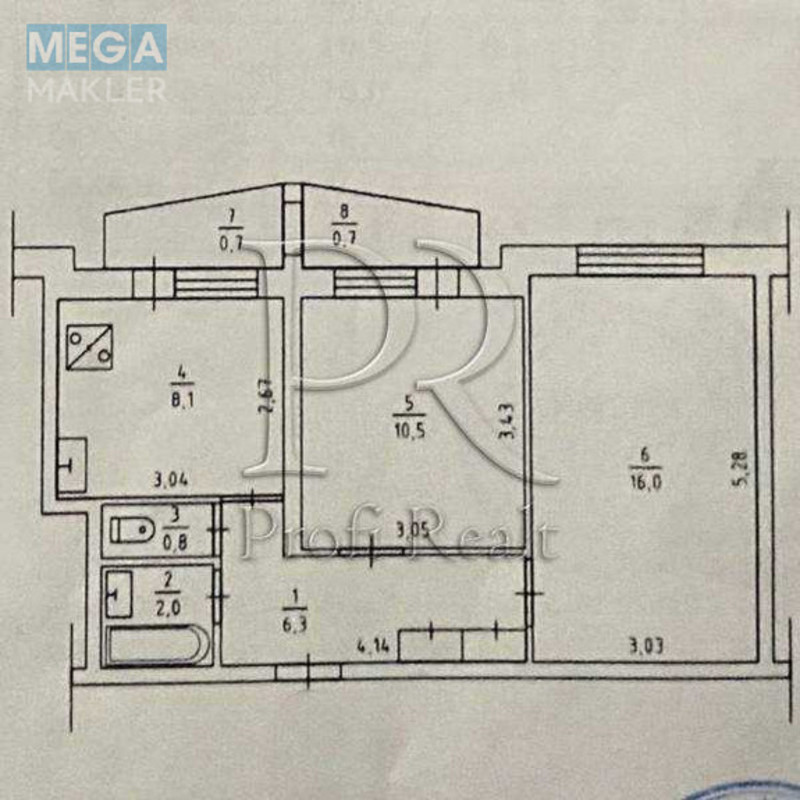 Продаж 2 кімнатної квартири (46/26/8), 8 пов. 16 пов. будинку, <a class="location-link" href="/kiev/" title="Недвижимость Київ">Київ</a>, <a class="location-link" href="/kiev/svyatoshinskij/" title="Недвижимость Святошинський район">Святошинський р-н</a>, Чистяківська вулиця, 15 (изображение 21)