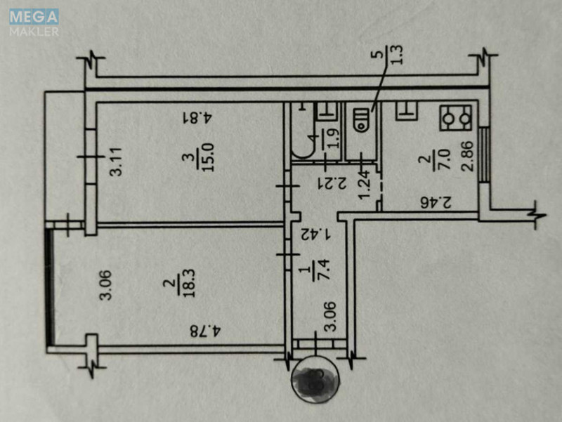 Оренда 2 кімнатної квартири, <a class="location-link" href="/kiev/" title="Недвижимость Київ">Київ</a>, <a class="location-link" href="/kiev/solomenskij/" title="Недвижимость Солом'янський район">Солом'янський р-н</a>, Митрополита Василя Липківського вул., 15 (изображение 15)