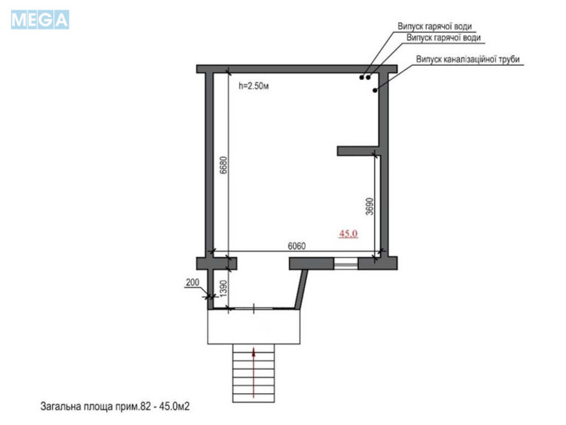 Продаж комерційної нерухомості, 45&nbsp;кв.м, под магазин, <a class="location-link" href="/kiev/" title="Недвижимость Київ">Київ</a>, <a class="location-link" href="/kiev/darnickij/" title="Недвижимость Дарницький район">Дарницький р-н</a>, Михайла Драгоманова вул., 20 (изображение 5)