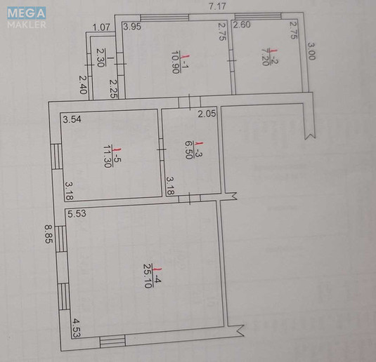 Продаж дома, 1&nbsp; поверх, 63,30&nbsp;кв.м, 2&nbsp;кімнати, ділянка 4,50&nbsp;сотки, <a class="location-link" href="/glevaha/" title="Недвижимость Глеваха">Глеваха</a>, Учительська (изображение 7)