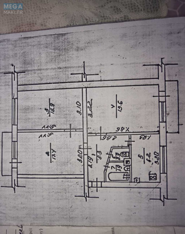 Продаж 3 кімнатної квартири (65,6/50/6), 4 пов. 4 пов. будинку, <a class="location-link" href="/danilovka-selo-kv/" title="Недвижимость Данилівка">Данилівка</a>, В/м 21 (изображение 9)