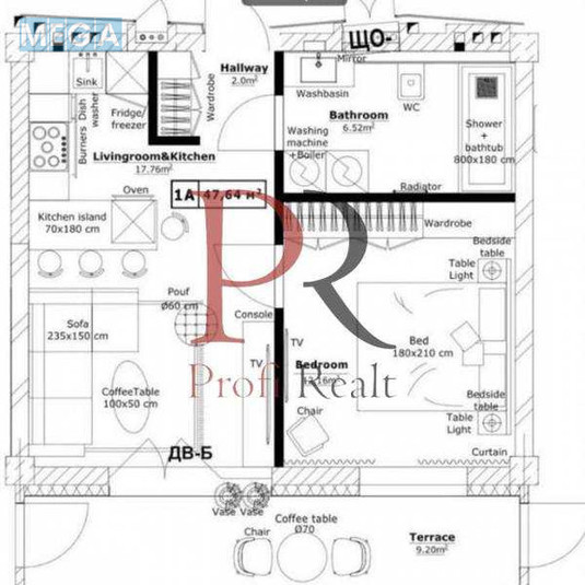 Продаж 1 кімнатної квартири (47/15/10), 4 пов. 7 пов. будинку, <a class="location-link" href="/kiev/" title="Недвижимость Київ">Київ</a>, <a class="location-link" href="/kiev/podolskij/" title="Недвижимость Подільський район">Подільський р-н</a>, Сагайдачного Петра вулиця, 18 (изображение 20)