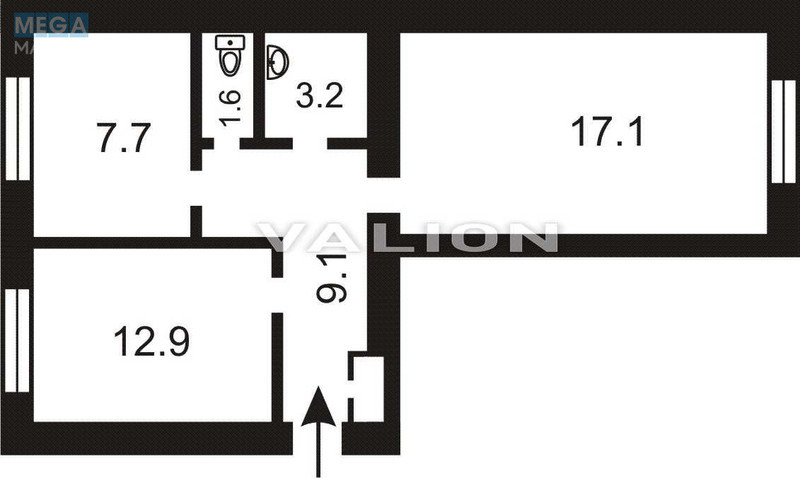 Продаж 2 кімнатної квартири (51/30/7), 1 пов. 5 пов. будинку, <a class="location-link" href="/kiev/" title="Недвижимость Київ">Київ</a>, <a class="location-link" href="/kiev/pecherskij/" title="Недвижимость Печерський район">Печерський р-н</a>, Генерала Алмазова вул., 1 (изображение 7)