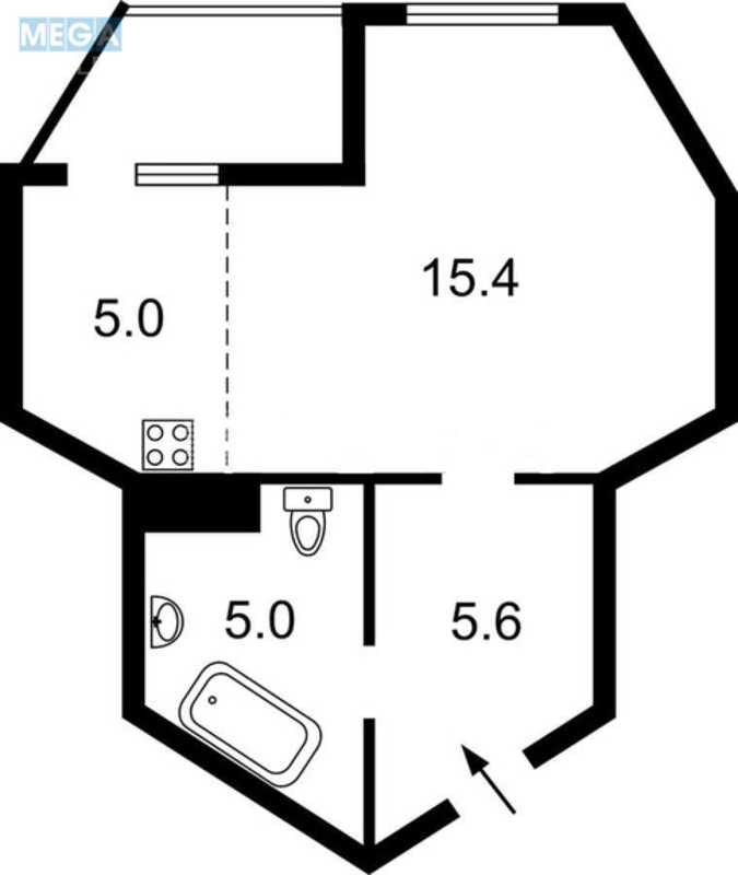 Продаж 1 кімнатної квартири (33/15/5), 24 пов. 24 пов. будинку, <a class="location-link" href="/kiev/" title="Недвижимость Київ">Київ</a>, <a class="location-link" href="/kiev/goloseevskij/" title="Недвижимость Голосіївський район">Голосіївський р-н</a>, Маршала Конєва вул., 5Г (изображение 9)