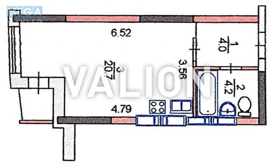 Продаж 1 кімнатної квартири (29,6/?/1), 8 пов. 26 пов. будинку, <a class="location-link" href="/kiev/" title="Недвижимость Київ">Київ</a>, <a class="location-link" href="/kiev/solomenskij/" title="Недвижимость Солом'янський район">Солом'янський р-н</a>, Кадетський Гай вул., 10 (изображение 7)