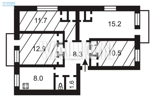 Продаж 4 кімнатної квартири (75/50/8), 5 пов. 5 пов. будинку, <a class="location-link" href="/kiev/" title="Недвижимость Київ">Київ</a>, <a class="location-link" href="/kiev/podolskij/" title="Недвижимость Подільський район">Подільський р-н</a>, Тульчинська вул., 7 (изображение 14)