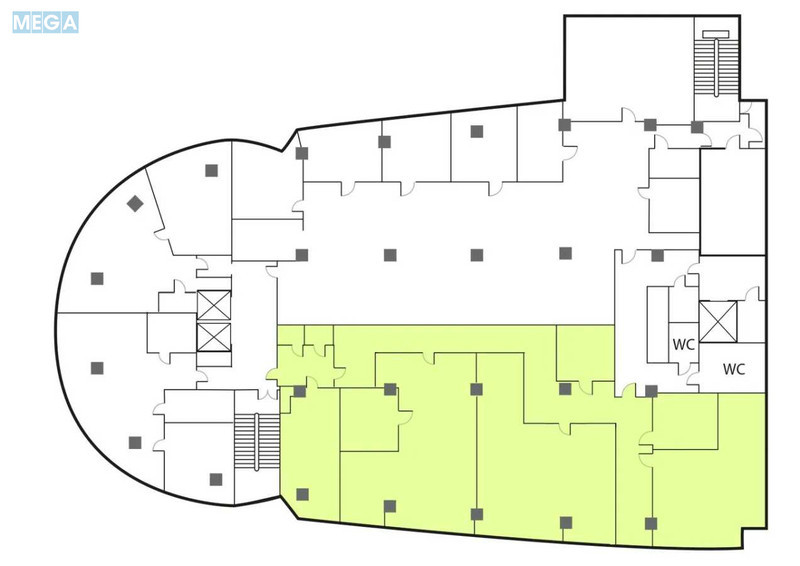 Оренда комерційної нерухомості, 398&nbsp;кв.м, под офис, <a class="location-link" href="/kiev/" title="Недвижимость Київ">Київ</a>, <a class="location-link" href="/kiev/dneprovskij/" title="Недвижимость Дніпровський район">Дніпровський р-н</a>, Евгения Сверстюка ул., 2А (изображение 4)