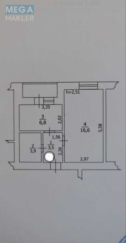 Продаж 1 кімнатної квартири (32/17/7), 8 пов. 10 пов. будинку, <a class="location-link" href="/borispol/" title="Недвижимость Бориспіль">Бориспіль</a>, Головатого, 20 (изображение 2)