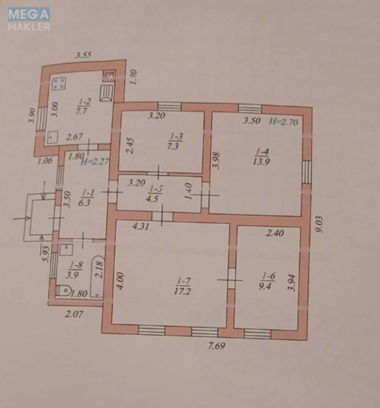 Продаж дома, 1&nbsp; поверх, 70&nbsp;кв.м, 4&nbsp;кімнати, ділянка 6&nbsp;соток, <a class="location-link" href="/boyarka/" title="Недвижимость Боярка">Боярка</a>, Репина (изображение 24)