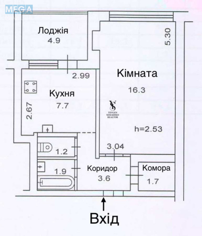 Продаж 1 кімнатної квартири (37/16/8), 2 пов. 16 пов. будинку, <a class="location-link" href="/kiev/" title="Недвижимость Київ">Київ</a>, <a class="location-link" href="/kiev/desnyanskij/" title="Недвижимость Деснянський район">Деснянський р-н</a>, Мілютенка вул., 17а (изображение 2)