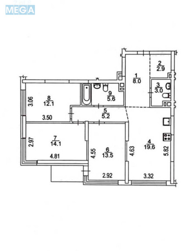 Продаж 3 кімнатної квартири (85/39,7/19,6), 2 пов. 24 пов. будинку, <a class="location-link" href="/kiev/" title="Недвижимость Київ">Київ</a>, <a class="location-link" href="/kiev/podolskij/" title="Недвижимость Подільський район">Подільський р-н</a>, Всеволода Змиенко ул., 34/21 (изображение 4)
