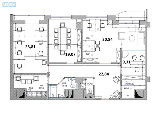 Продаж комерційної нерухомості, 126&nbsp;кв.м, под офис, <a class="location-link" href="/kiev/" title="Недвижимость Київ">Київ</a>, <a class="location-link" href="/kiev/goloseevskij/" title="Недвижимость Голосіївський район">Голосіївський р-н</a>, Жилянская ул., 59 (изображение 17)