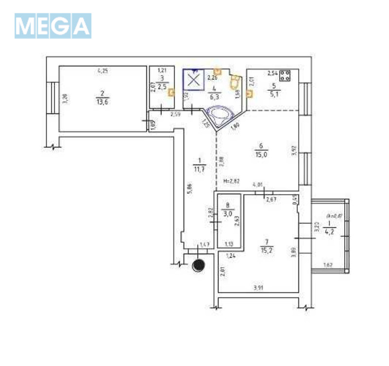 Продаж 2 кімнатної квартири (75/32/19), 4 пов. 7 пов. будинку, <a class="location-link" href="/kiev/" title="Недвижимость Київ">Київ</a>, <a class="location-link" href="/kiev/pecherskij/" title="Недвижимость Печерський район">Печерський р-н</a>, Велика Васильківська вул., 134 (изображение 22)