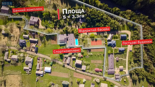 Продаж дома, 2&nbsp;поверху, 2&nbsp;200&nbsp;кв.м, 40&nbsp;кімнат, ділянка 330&nbsp;соток, <a class="location-link" href="/staraya-guta-selo-if/" title="Недвижимость Стара Гута">Стара Гута</a>, Урочище Провал (изображение 2)