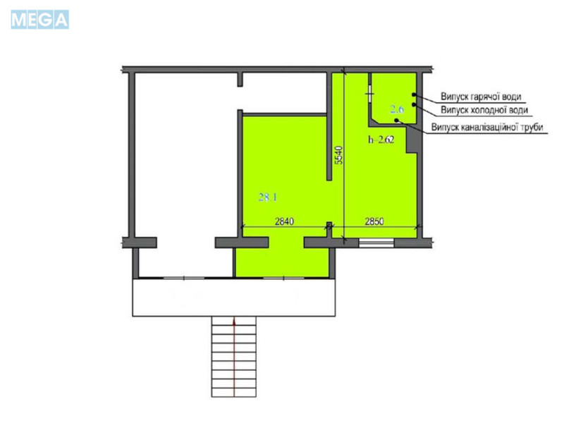 Продаж комерційної нерухомості, 30,70&nbsp;кв.м, под магазин, <a class="location-link" href="/kiev/" title="Недвижимость Київ">Київ</a>, <a class="location-link" href="/kiev/darnickij/" title="Недвижимость Дарницький район">Дарницький р-н</a>, Михайла Драгоманова вул., 11 (изображение 5)
