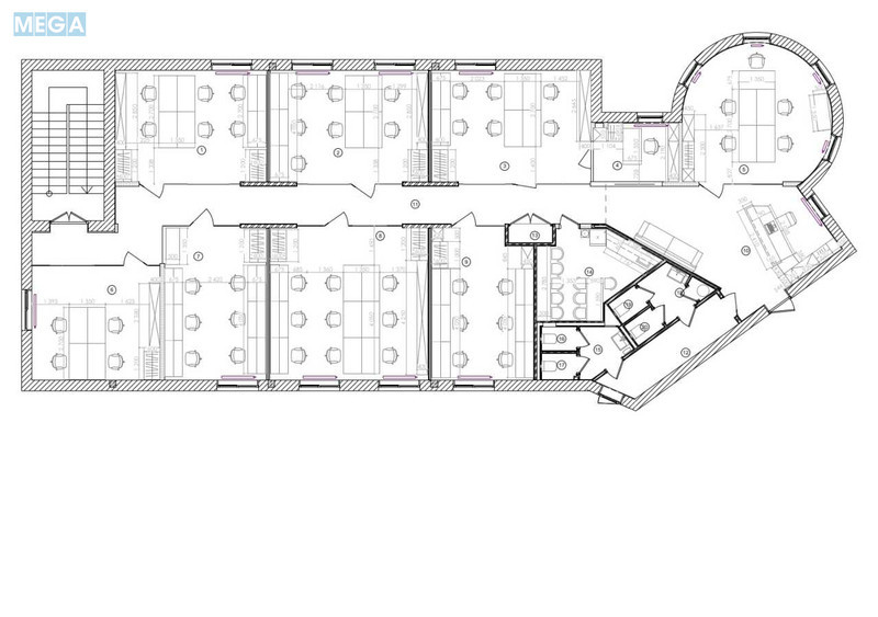 Оренда комерційної нерухомості, 294&nbsp;кв.м, под офис, <a class="location-link" href="/kiev/" title="Недвижимость Київ">Київ</a>, <a class="location-link" href="/kiev/pecherskij/" title="Недвижимость Печерський район">Печерський р-н</a>, Залізничне шосе, 2А (изображение 20)