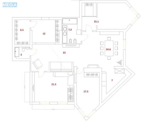 Продаж 3 кімнатної квартири (136,6/51/16,9), 17 пов. 23 пов. будинку, <a class="location-link" href="/kiev/" title="Недвижимость Київ">Київ</a>, <a class="location-link" href="/kiev/goloseevskij/" title="Недвижимость Голосіївський район">Голосіївський р-н</a>, Саперно-Слобідська вул., 22 (изображение 18)