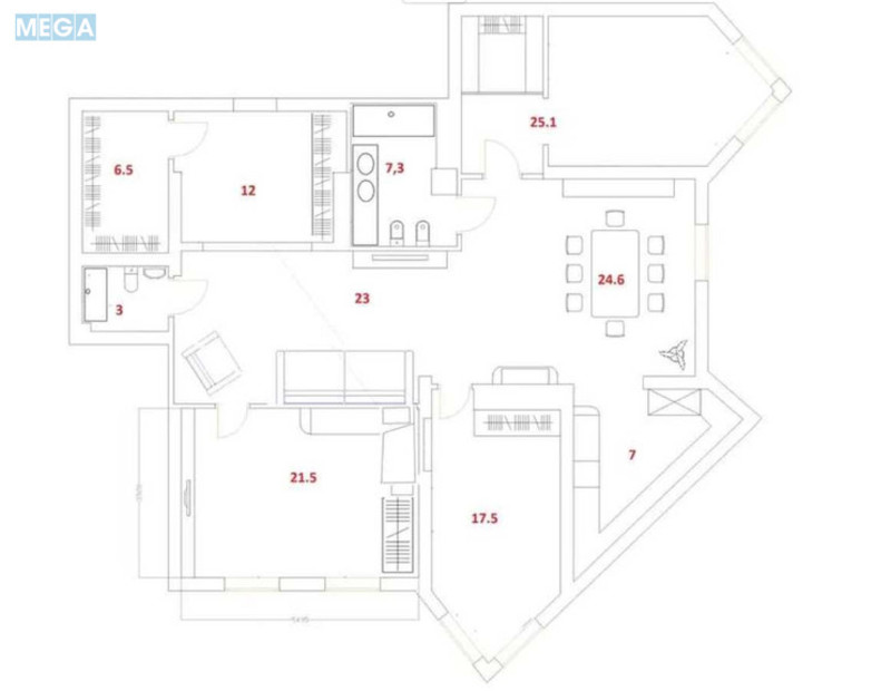 Продаж 3 кімнатної квартири (136,6/51/16,9), 17 пов. 23 пов. будинку, <a class="location-link" href="/kiev/" title="Недвижимость Київ">Київ</a>, <a class="location-link" href="/kiev/goloseevskij/" title="Недвижимость Голосіївський район">Голосіївський р-н</a>, Саперно-Слобідська вул., 22 (изображение 18)