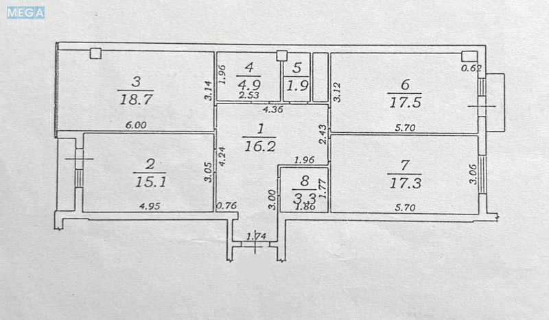 Оренда 3 кімнатної квартири, <a class="location-link" href="/odessa/" title="Недвижимость Одеса">Одеса</a>, <a class="location-link" href="/odessa/kievskij/" title="Недвижимость Київський район">Київський р-н</a>, Жемчужная, 3 (изображение 8)