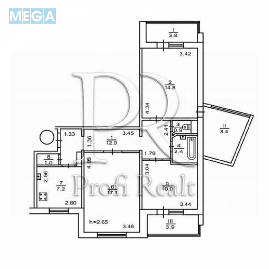 Продаж 3 кімнатної квартири (82/42/7), 5 пов. 10 пов. будинку, <a class="location-link" href="/kiev/" title="Недвижимость Київ">Київ</a>, <a class="location-link" href="/kiev/svyatoshinskij/" title="Недвижимость Святошинський район">Святошинський р-н</a>, Чорнобильська вулиця, 18 (изображение 18)