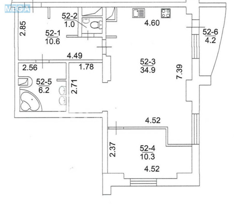 Продаж 2 кімнатної квартири (67,2/10/52,7), 14 пов. 23 пов. будинку, <a class="location-link" href="/kiev/" title="Недвижимость Київ">Київ</a>, <a class="location-link" href="/kiev/svyatoshinskij/" title="Недвижимость Святошинський район">Святошинський р-н</a>, Кольцова бульв., 14к (изображение 19)