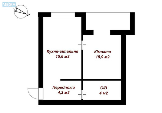 Продаж 1 кімнатної квартири (40/16/16), 11 пов. 12 пов. будинку, <a class="location-link" href="/kiev/" title="Недвижимость Київ">Київ</a>, <a class="location-link" href="/kiev/desnyanskij/" title="Недвижимость Деснянський район">Деснянський р-н</a>, Радистів вул., 34 (изображение 11)