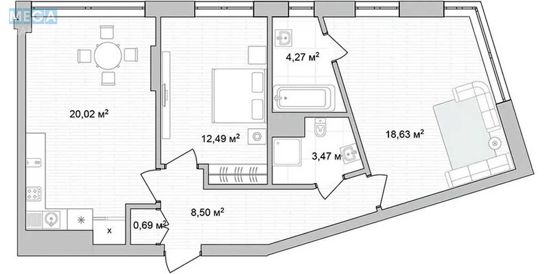 Новобудова, 10 поверхів, <a class="location-link" href="/kryukovshina/" title="Недвижимость Крюківщина">Крюківщина</a>, Добра, 1 (изображение 2)