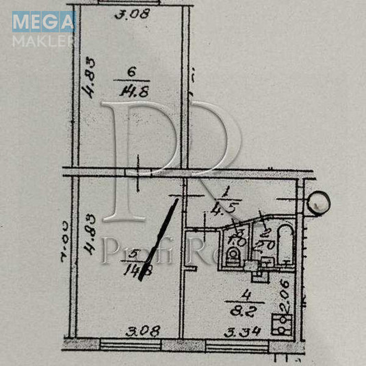 Продаж 2 кімнатної квартири (45/30/8), 1 пов. 5 пов. будинку, <a class="location-link" href="/kiev/" title="Недвижимость Київ">Київ</a>, <a class="location-link" href="/kiev/dneprovskij/" title="Недвижимость Дніпровський район">Дніпровський р-н</a>, Карбишева Генерала вулиця, 22 (изображение 18)