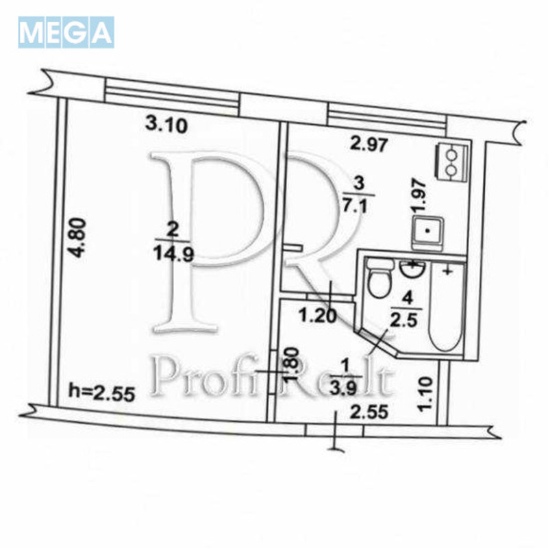 Продаж 1 кімнатної квартири (28/15/7), 1 пов. 5 пов. будинку, <a class="location-link" href="/kiev/" title="Недвижимость Київ">Київ</a>, <a class="location-link" href="/kiev/shevchenkovskij/" title="Недвижимость Шевченківський район">Шевченківський р-н</a>, Сальського Володимира вулиця, 25 (изображение 19)