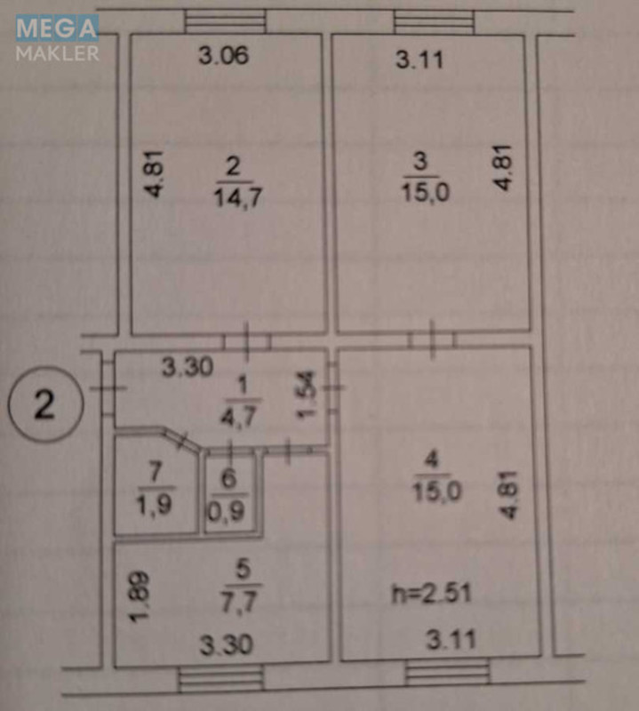 Продаж 3 кімнатної квартири (59,9/44/8), 1 пов. 5 пов. будинку, <a class="location-link" href="/kiev/" title="Недвижимость Київ">Київ</a>, <a class="location-link" href="/kiev/dneprovskij/" title="Недвижимость Дніпровський район">Дніпровський р-н</a>, Пражская ул., 20 (изображение 11)