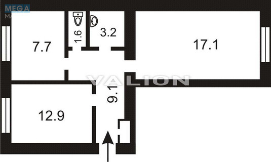 Продаж 2 кімнатної квартири (51/30/7), 1 пов. 5 пов. будинку, <a class="location-link" href="/kiev/" title="Недвижимость Київ">Київ</a>, <a class="location-link" href="/kiev/pecherskij/" title="Недвижимость Печерський район">Печерський р-н</a>, Генерала Алмазова вул., 1 (изображение 7)