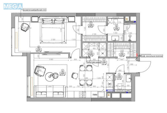 Оренда 2 кімнатної квартири, <a class="location-link" href="/kiev/" title="Недвижимость Київ">Київ</a>, <a class="location-link" href="/kiev/pecherskij/" title="Недвижимость Печерський район">Печерський р-н</a>, Василия Тютюнника ул., 39 (изображение 4)