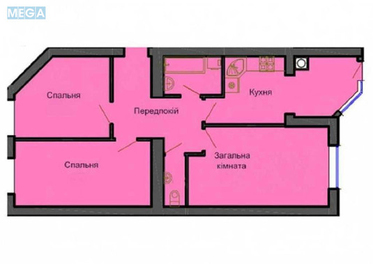 Продаж 3 кімнатної квартири (75/44,9/13,9), 5 пов. 10 пов. будинку, <a class="location-link" href="/sofievskaya-borshagovka/" title="Недвижимость Софіївська Борщагівка">Софіївська Борщагівка</a>, проспект Мартинова, 38 (изображение 2)