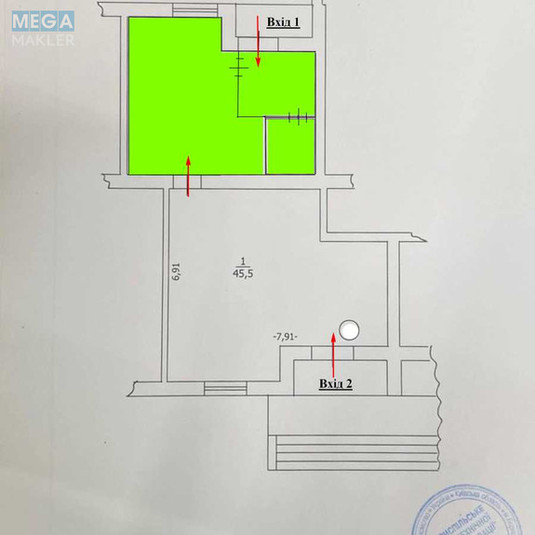 Оренда комерційної нерухомості, 33,40&nbsp;кв.м, <a class="location-link" href="/borispol/" title="Недвижимость Бориспіль">Бориспіль</a>, Головатого, 20 (изображение 2)