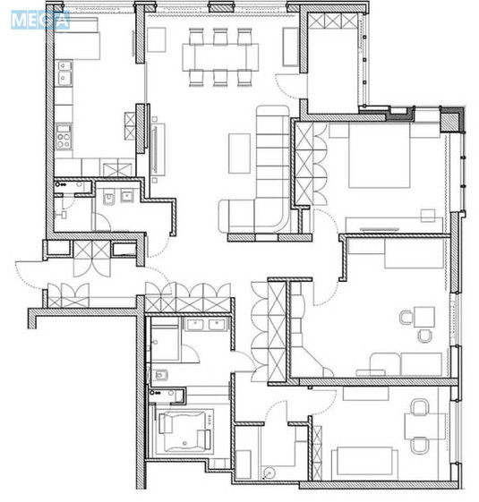 Продаж 4 кімнатної квартири (158/91/14), 6 пов. 25 пов. будинку, <a class="location-link" href="/kiev/" title="Недвижимость Київ">Київ</a>, <a class="location-link" href="/kiev/darnickij/" title="Недвижимость Дарницький район">Дарницький р-н</a>, Срібнокільська вул., 3а (изображение 11)