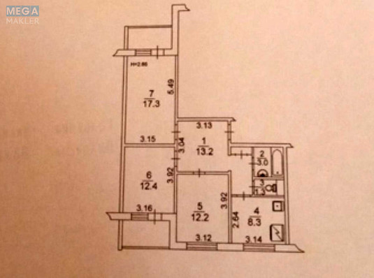 Продаж 3 кімнатної квартири (77/42/9), 11 пов. 16 пов. будинку, <a class="location-link" href="/kiev/" title="Недвижимость Київ">Київ</a>, <a class="location-link" href="/kiev/darnickij/" title="Недвижимость Дарницький район">Дарницький р-н</a>, Олександра Мишуги вул., 3 (изображение 7)