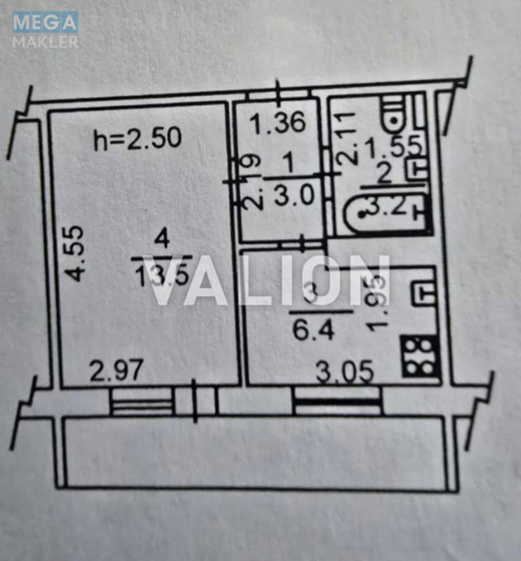 Продаж 1 кімнатної квартири (32,4/13,5/6,4), 3 пов. 9 пов. будинку, <a class="location-link" href="/kiev/" title="Недвижимость Київ">Київ</a>, <a class="location-link" href="/kiev/darnickij/" title="Недвижимость Дарницький район">Дарницький р-н</a>, Горлівська вул., 38/40 (изображение 9)