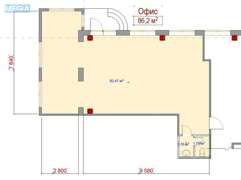 Оренда окремої будівлі/побудови, 86,20&nbsp;кв.м, <a class="location-link" href="/kiev/" title="Недвижимость Київ">Київ</a>, <a class="location-link" href="/kiev/shevchenkovskij/" title="Недвижимость Шевченківський район">Шевченківський р-н</a>, Глубочицкая ул., 17 (изображение 6)