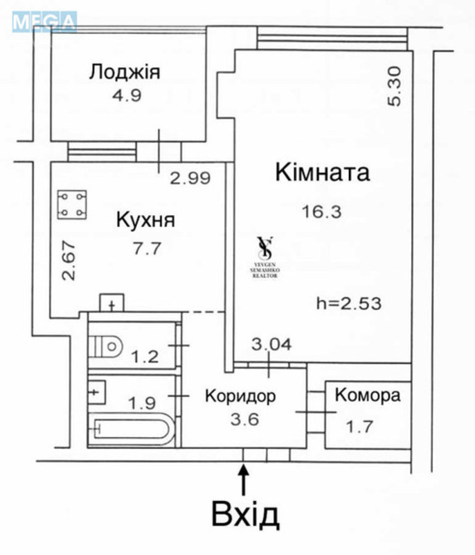 Продаж 1 кімнатної квартири (37/16/8), 2 пов. 16 пов. будинку, <a class="location-link" href="/kiev/" title="Недвижимость Київ">Київ</a>, <a class="location-link" href="/kiev/desnyanskij/" title="Недвижимость Деснянський район">Деснянський р-н</a>, Мілютенка вул., 17а (изображение 2)