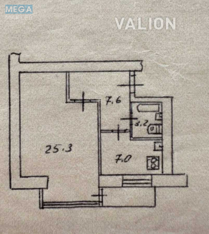 Продаж 1 кімнатної квартири (46,6/25,3/7), 5 пов. 9 пов. будинку, <a class="location-link" href="/kiev/" title="Недвижимость Київ">Київ</a>, <a class="location-link" href="/kiev/darnickij/" title="Недвижимость Дарницький район">Дарницький р-н</a>, Ялтинська вул., 5Б (изображение 11)