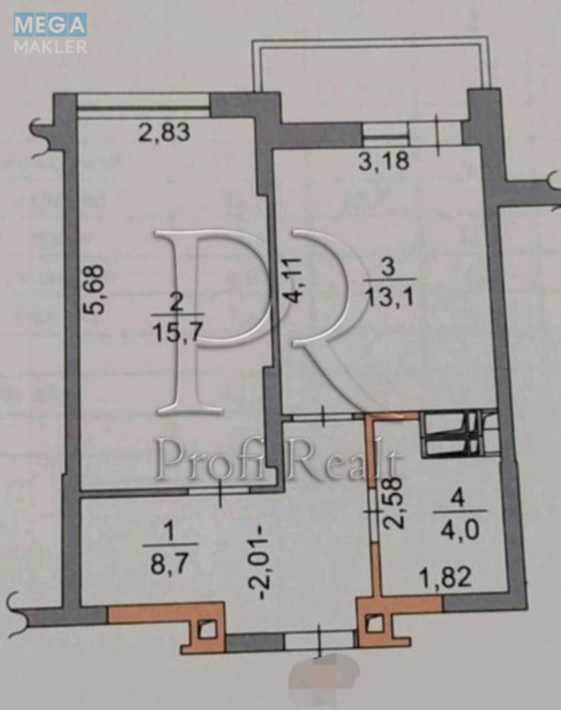 Продаж 1 кімнатної квартири (43/16/13), 21 пов. 25 пов. будинку, <a class="location-link" href="/kiev/" title="Недвижимость Київ">Київ</a>, <a class="location-link" href="/kiev/goloseevskij/" title="Недвижимость Голосіївський район">Голосіївський р-н</a>, Академіка Глушкова просп., 5 (изображение 19)